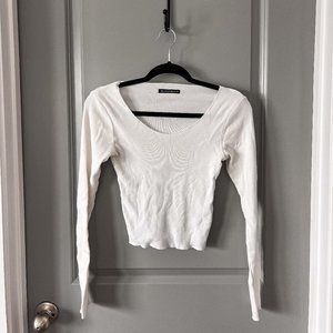 Brandy Melville Ribbed Scoop Neck